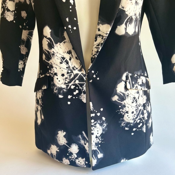New I N C Black White Polyester Hook Closure Classic Blazer size S - Picture 3 of 16